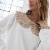 Xana Collection Bluza z Kołnierzykiem Śmietanka 169 zł