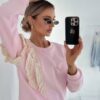 Xana Collection Bluza z Koronką Różowa 159 zł