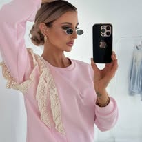 Xana Collection Bluza z Koronką Różowa 159 zł