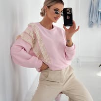 Xana Collection Bluza z Koronką Różowa 159 zł