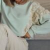 Xana Collection Bluza z Koronką Miętowa 159 zł