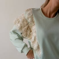 Xana Collection Bluza z Koronką Miętowa 159 zł