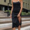 Lemonada Project Runway Sukienka Prążek Lamówka Czarna 159 zł