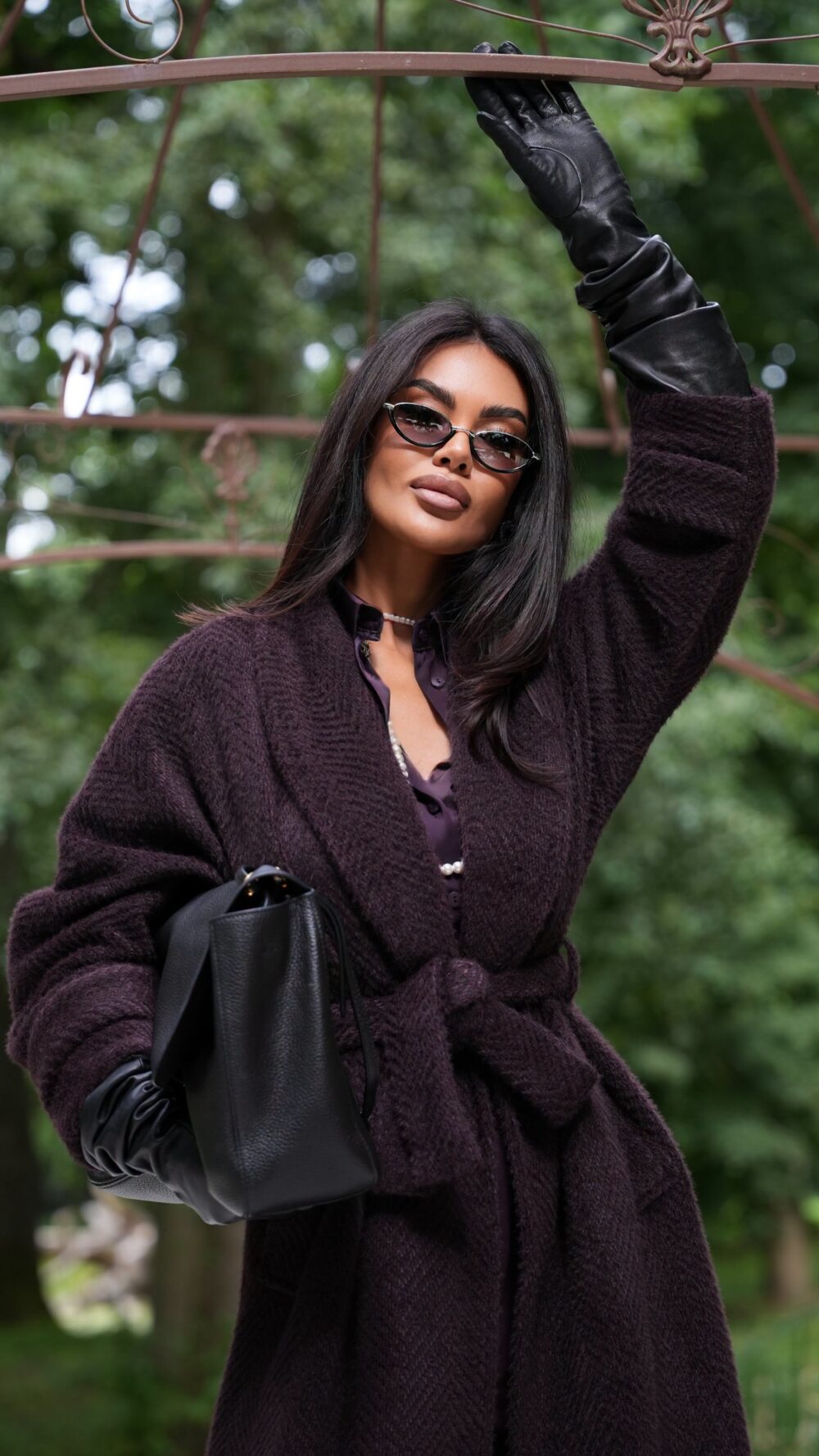 Edan Płaszcz Wool Śliwka 599 zł