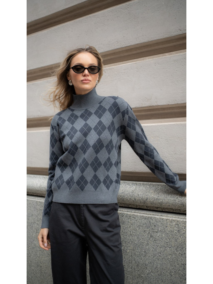 Lemonada Sweter Romby Long Szary 169 zł
